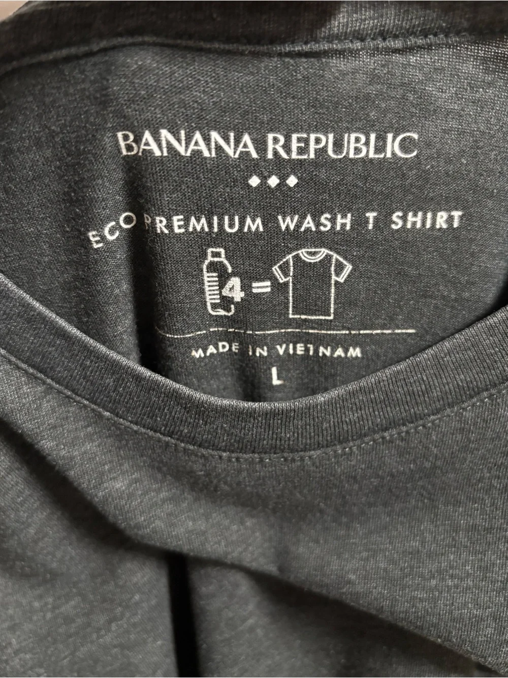 Banana Republic Men’s Short-Sleeve Crew Tee — Charcoal
